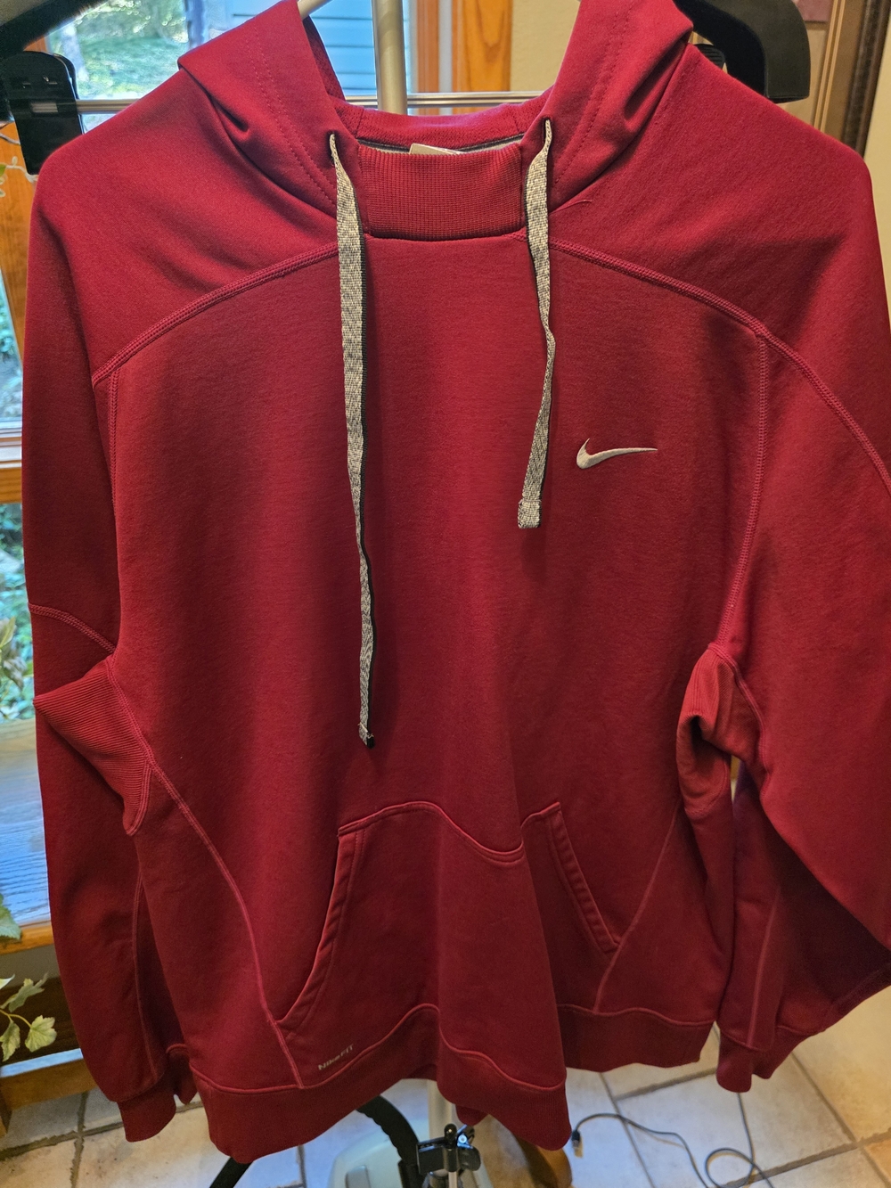 Nike Men's Red Dri-Fit Pullover Hoodie Sz Lg